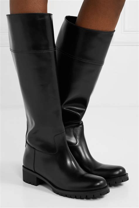 prada boots knee|Prada genuine leather boots.